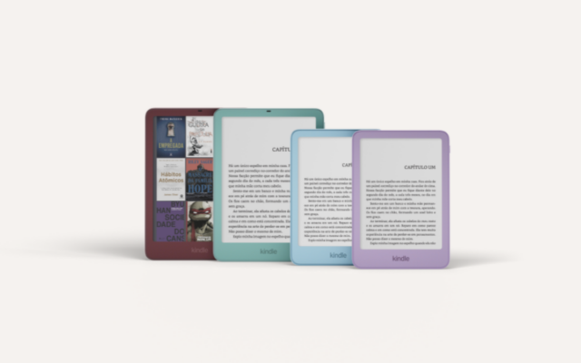Amazon atualiza três modelos Kindle com novo design de tela e corpo mais fino