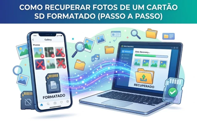 Como recuperar fotos de um cartão SD formatado (passo a passo)