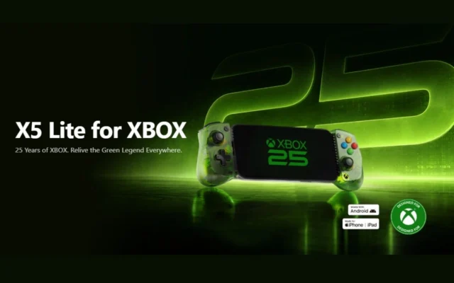 Controle GameSir X5 Lite ganha novo visual para celebrar 25 anos do Xbox