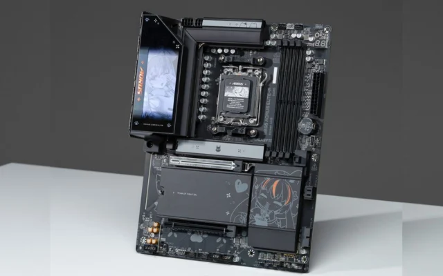 Gigabyte mostra versão em preto da B850 AORUS Elite-P ARI, placa-mãe de garota de anime