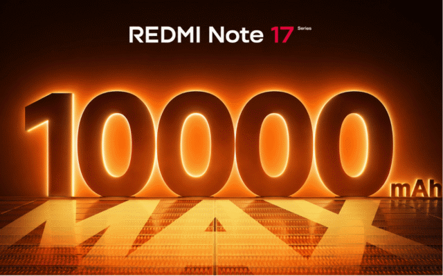 Redmi Note 17 Pro Max chega com bateria gigante de 10.000 mAh e tela OLED